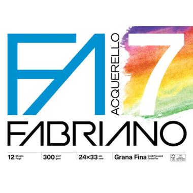 Blocco fabriano 7 24x33 acquerello 300gr fg.12