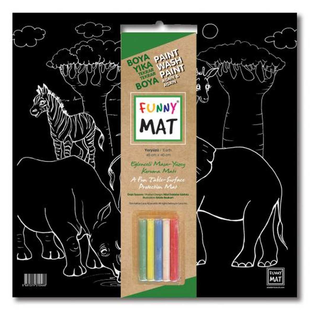 Tovaglietta funny mat black 40x40 con gesso