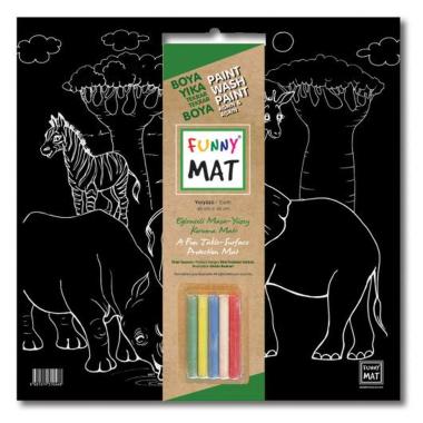 Tovaglietta funny mat black 40x40 con gesso