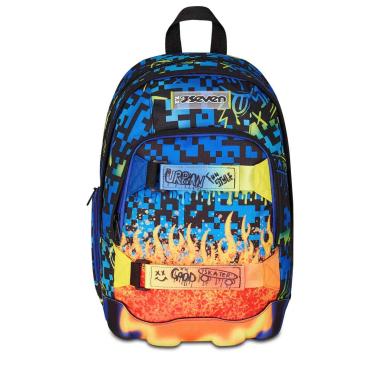 Zaino dual seven scribbled flame / zaino dual seven scribbled flame