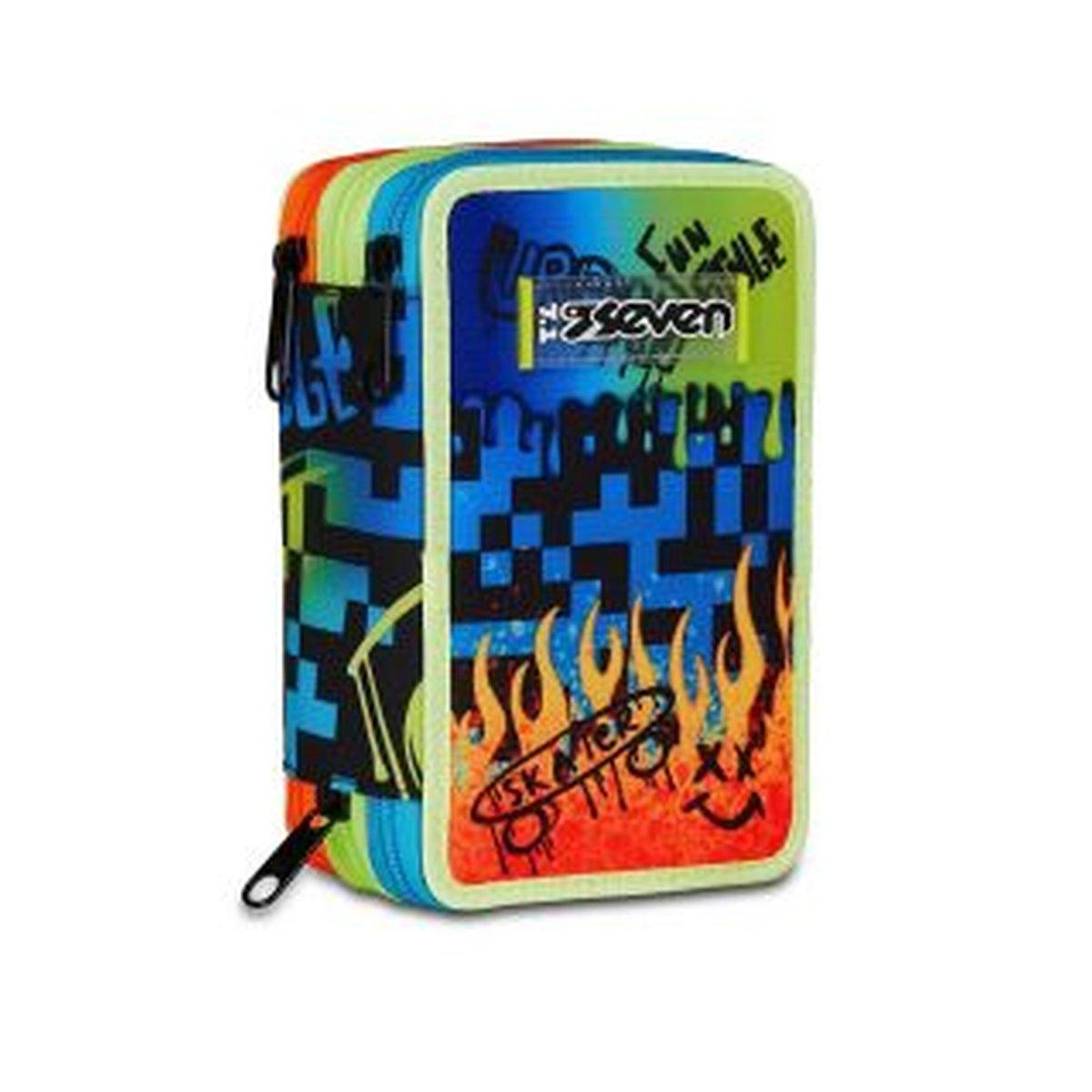 Ast. 3 zip seven scribbled flame