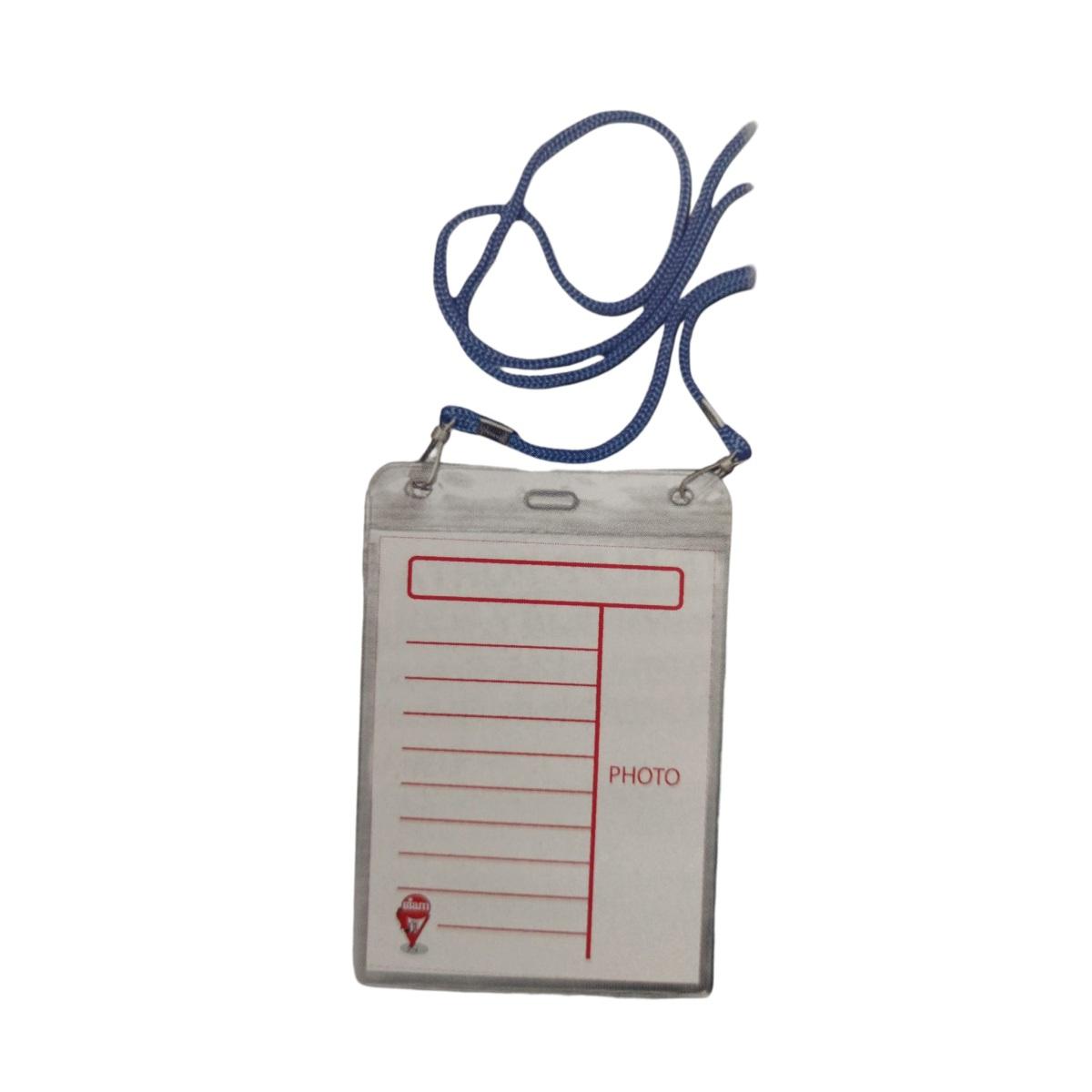 Portabadge in pvc 15,2x10,5 con cordino cf50