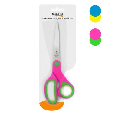 Forbici bi-color 21cm fluo