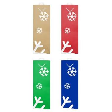 Busta regalo decorata natale 14x39x8,5