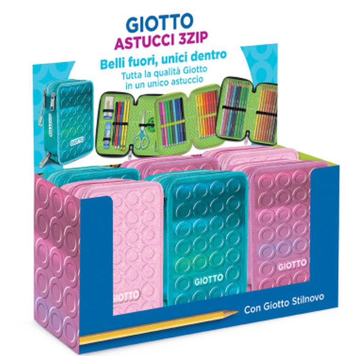 Astuccio giotto 3 zip collez. sniny con stilnovo