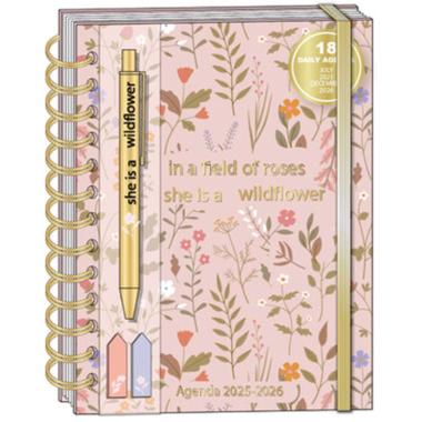 STICKY NOTES CON PENNA \n18 MONTH SPIRAL DAILY AGENDA 25/26 MODELLO 2