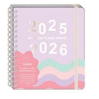 AGENDA CON DIVISORI  \n18 MONTH LARGE SPIRAL WEEKLY AGENDA 25/26 RAIMBOW