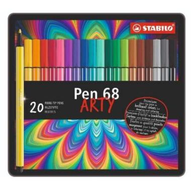 Stabilo pen 68 arty scatola metallo 20 col ass