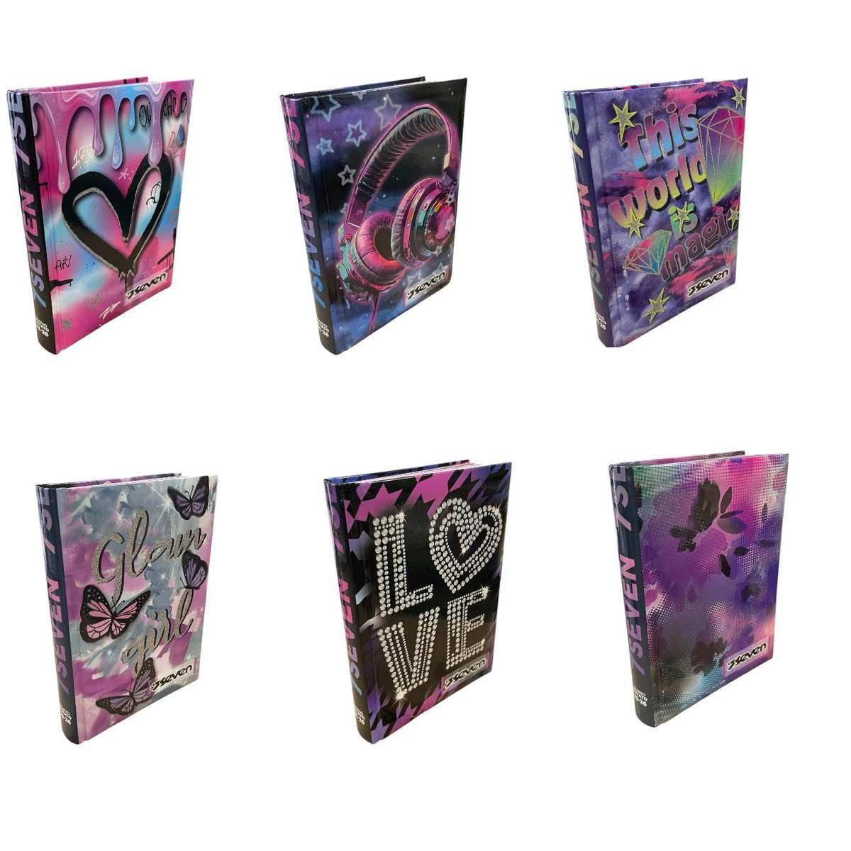 Diario pocket 12m #r seven datato cartotecnica girl