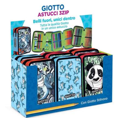 Astuccio giotto 3 zip collez. cryptopuppies con stilnovo