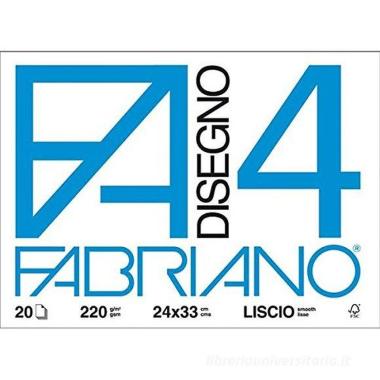 Blocco fabriano 4 fg.20 24x33 liscio