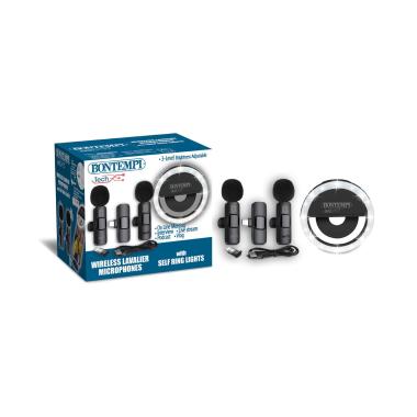 Kit anello di luce + 2 microfoni wireless