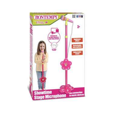 Microfono da palco con effetto luci girl