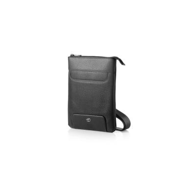 Tracolla minibag gate trended ecopelle nero
