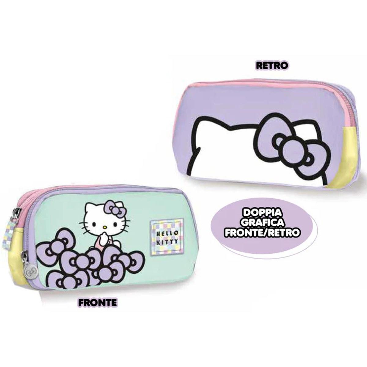 Astuccio 2 zip hello kitty 25