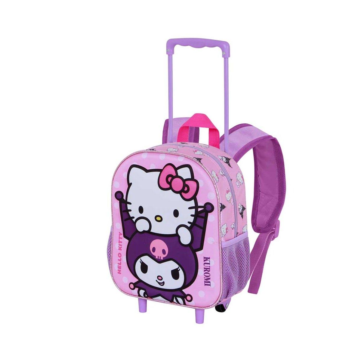 Zaino trolley asilo 3d hello kitty/kuromi