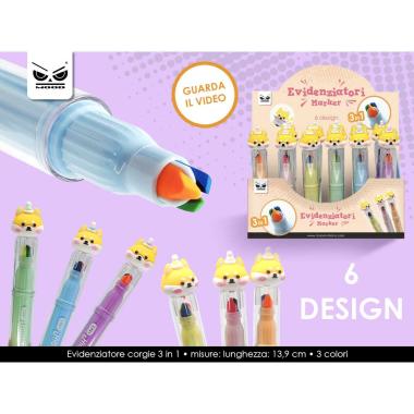 Evidenziatore corgi 3 in 1 (cf36)