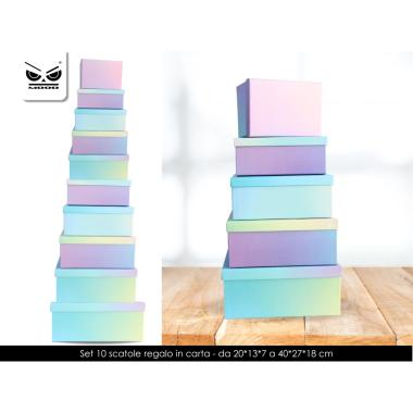 Set 10 scatole ragalo rainbow