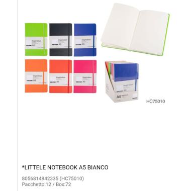 Taccuino a5 c/elastico foglio bianco