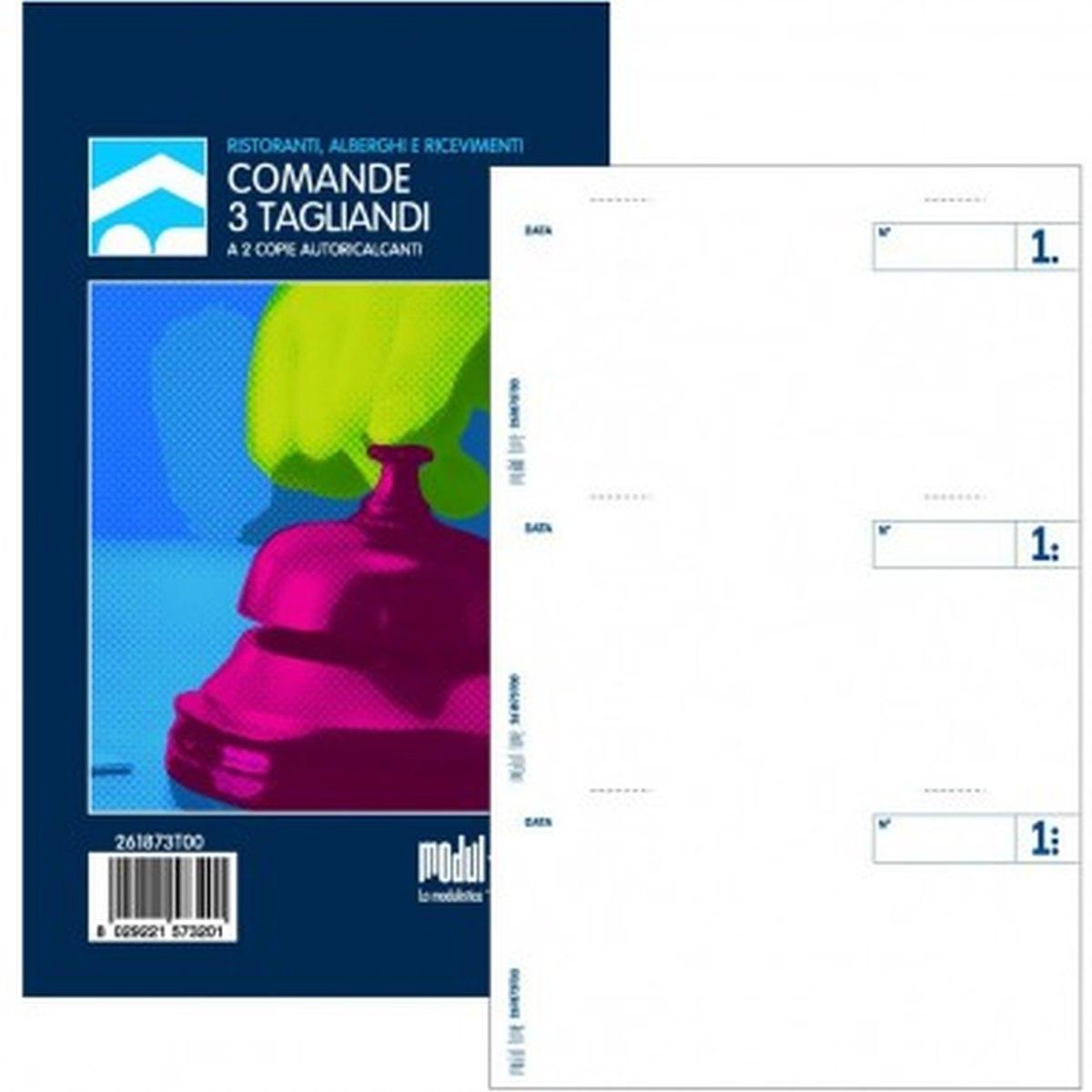 Blocco comande 3 tagliandi 25x2 aut.