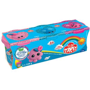 Dido' tris glitter magenta-rosa-azzurro 3x220gr