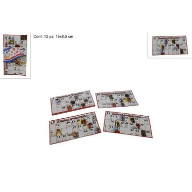 Cartelle per tombola 12pz