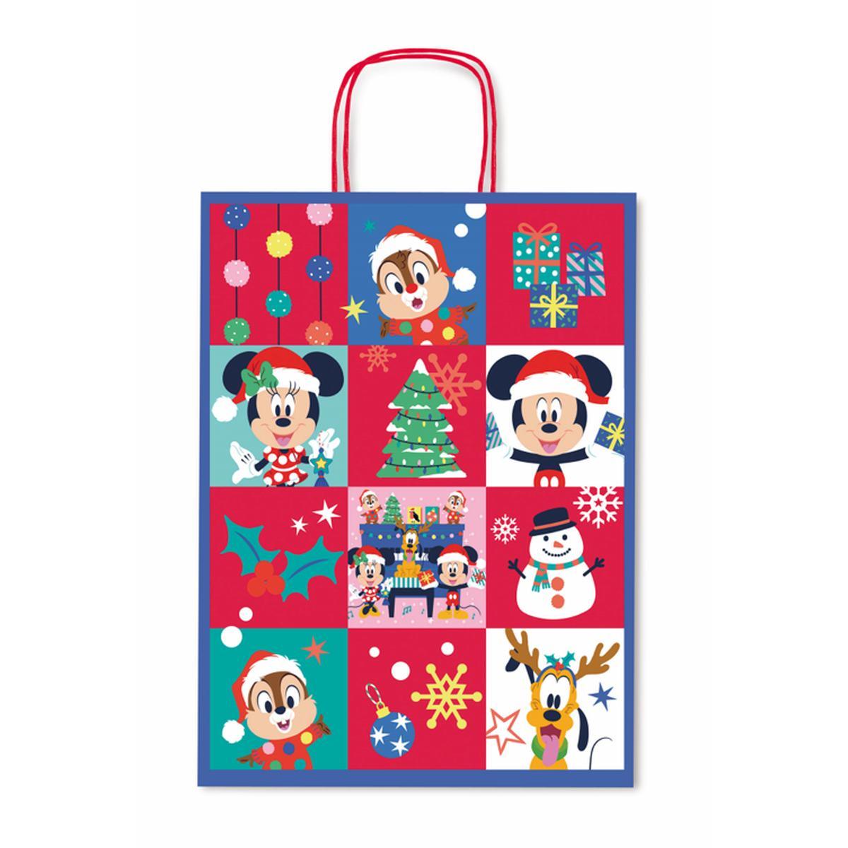 Shopper cordoncino 26x12x34 fantasia disney natale