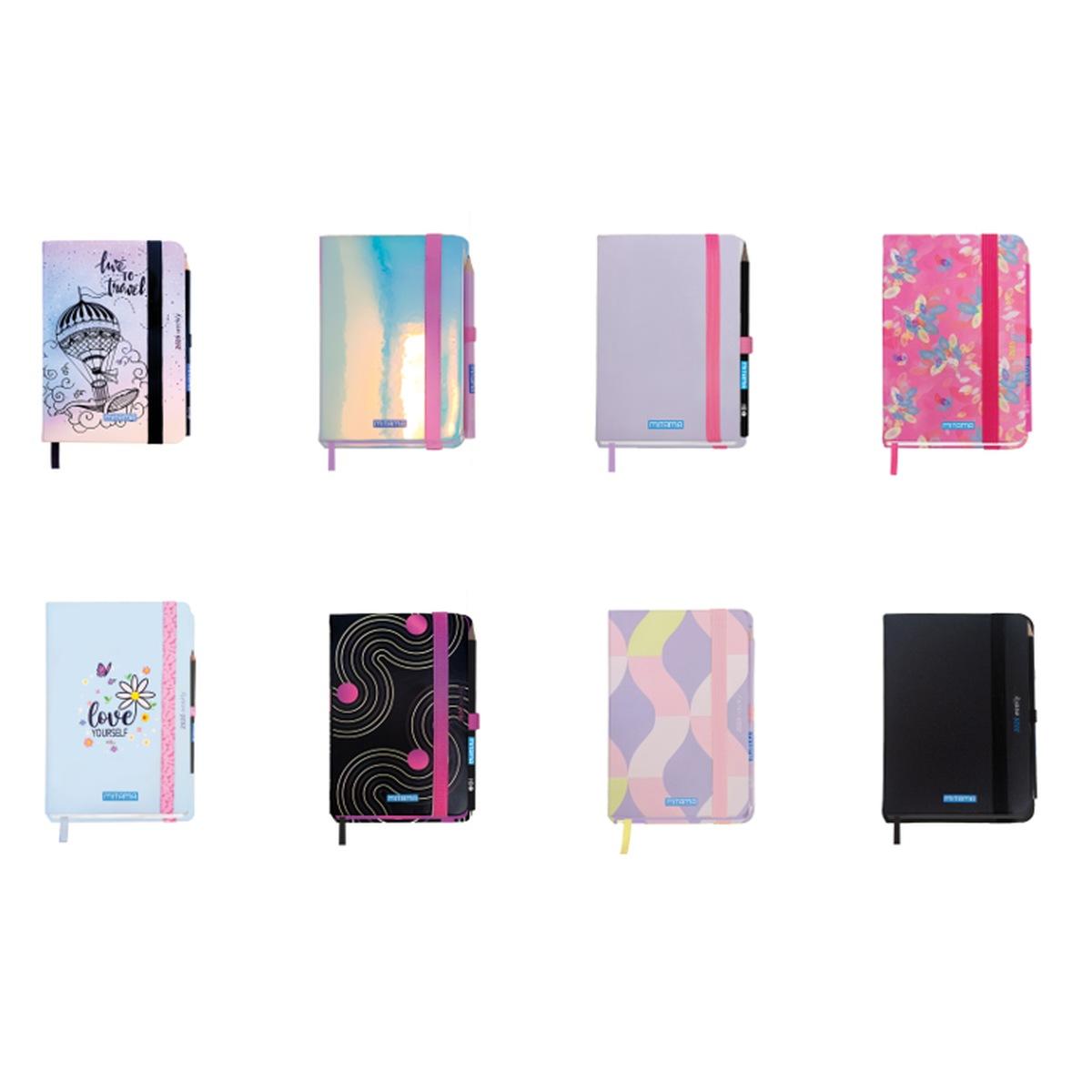 AGENDA SETTIMANALE 18 MESI MITAMA 9x14 c/elastico matita e adesivi