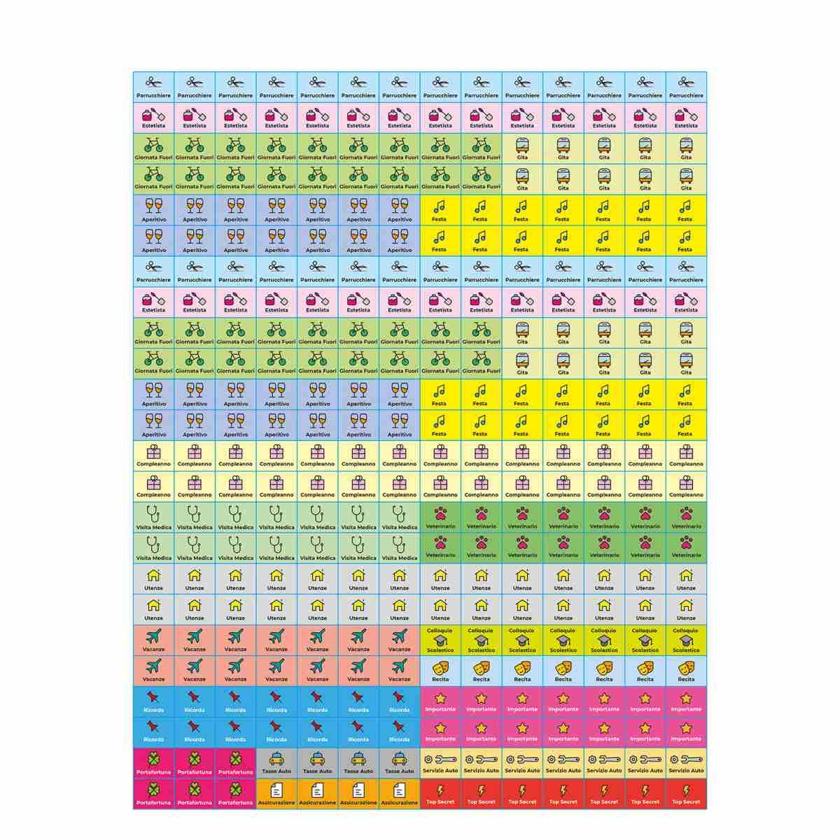 Calendario della famiglia mensile 2026 30x40