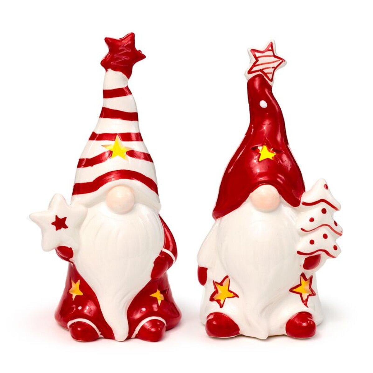 Decorazione natalizia in ceramica gnomo
