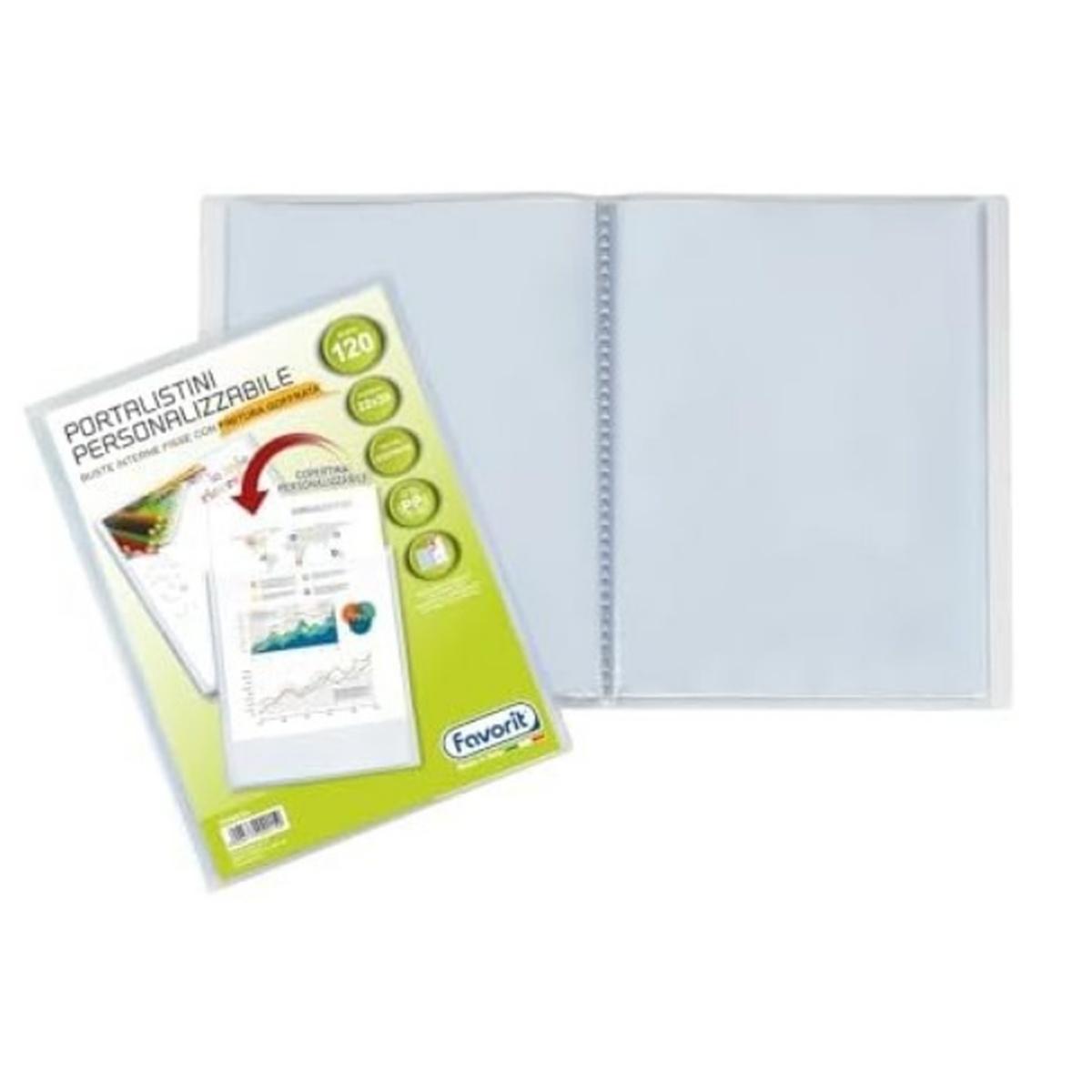 Portalistino pers. fogli lisci 22x30 fg.120
