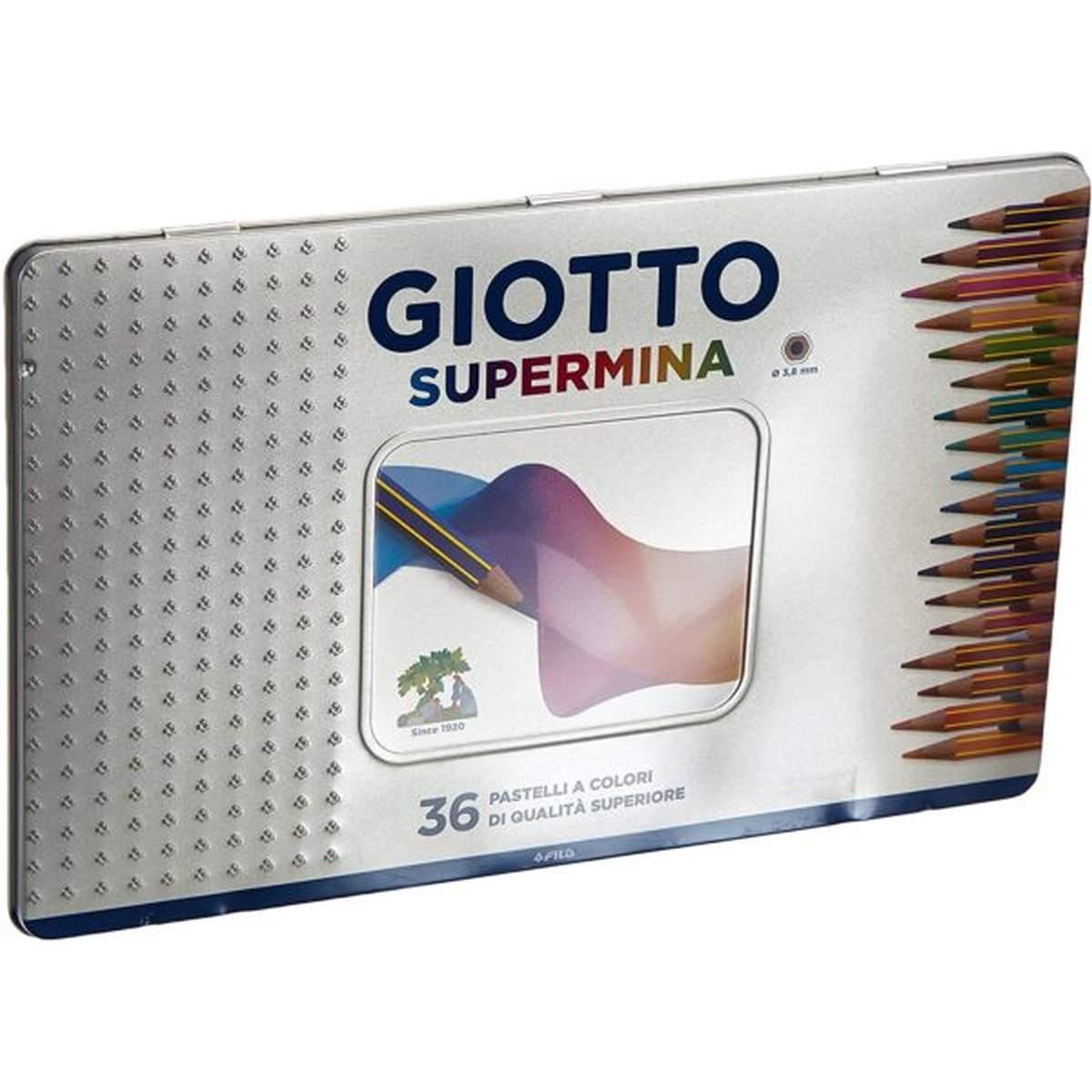 Giotto pastelli supermina scatola metallo 36 pz