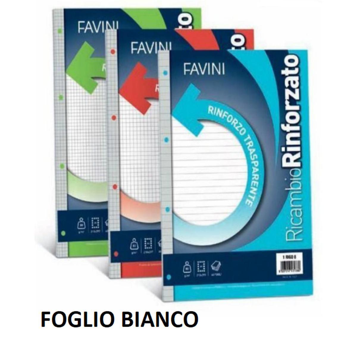 Ricambi rinforzati a4 80gr 40fg foglio bianco