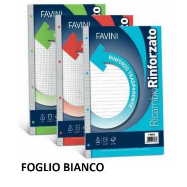 Ricambi rinforzati a4 80gr 40fg foglio bianco