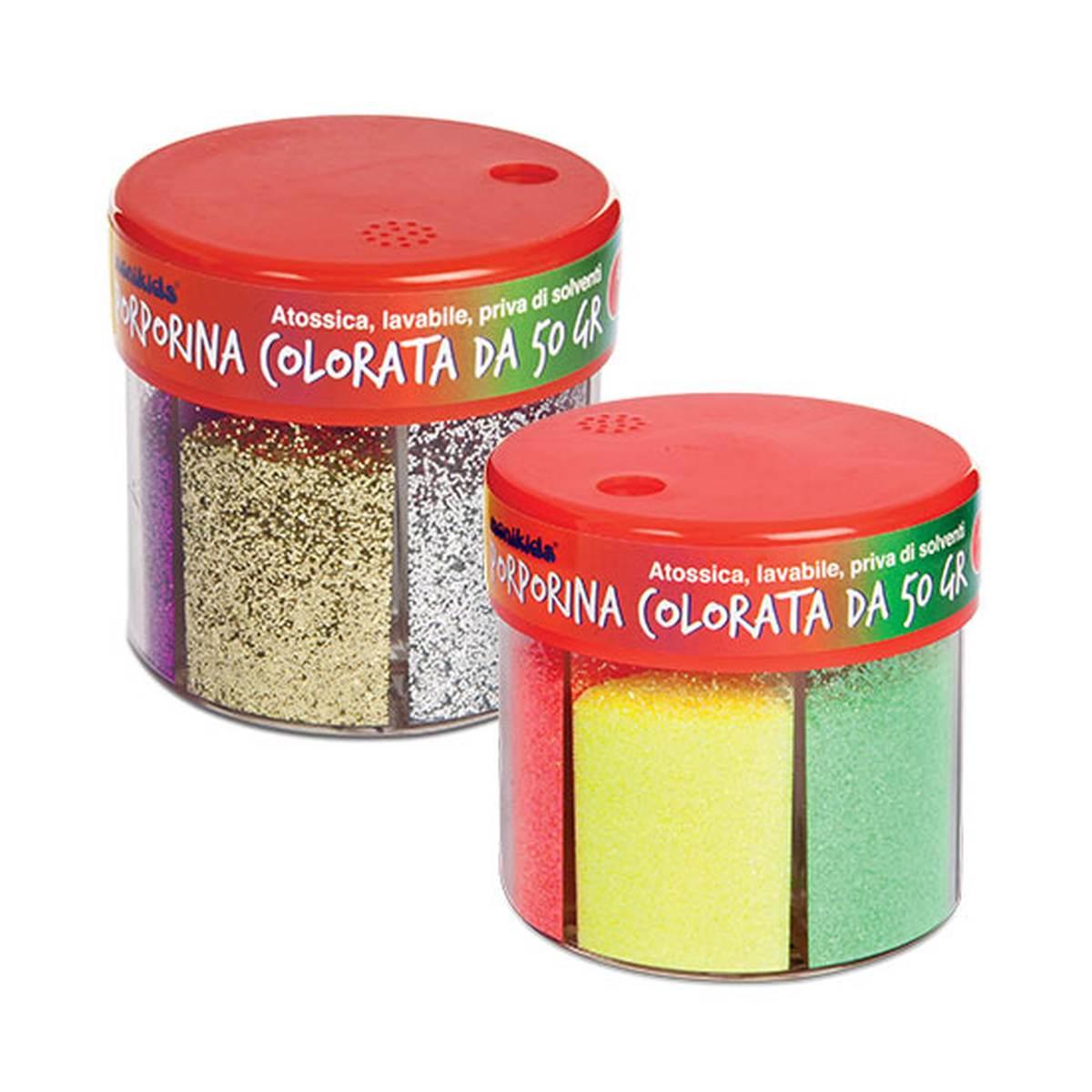 PORPORINA 50g 6 COLORI FLUO ASS CF 6 PZ