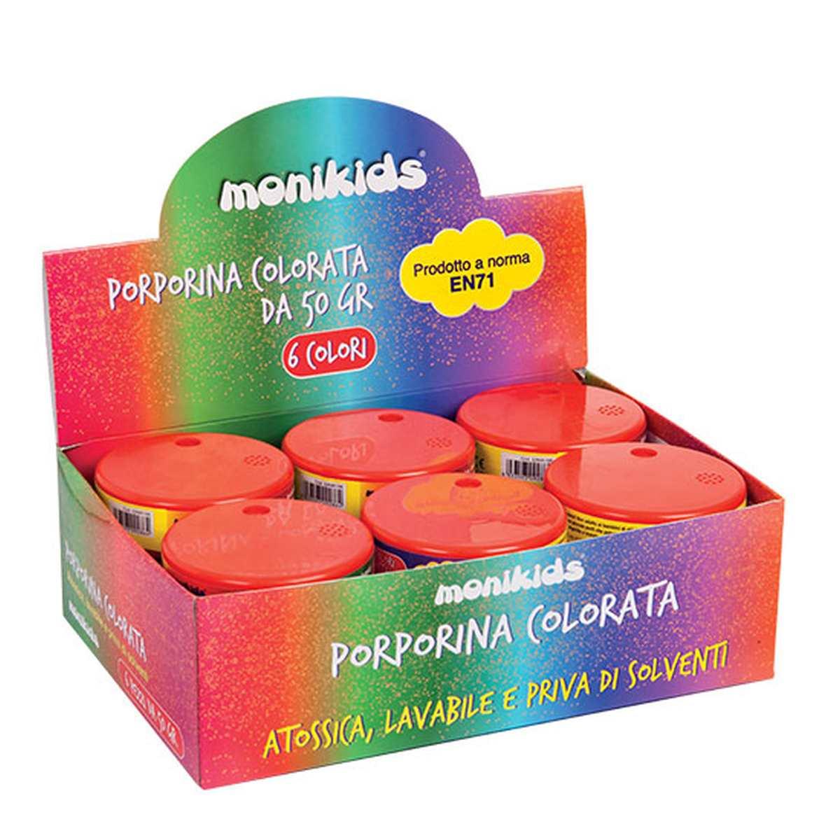 PORPORINA 50g 6 COLORI FLUO ASS CF 6 PZ