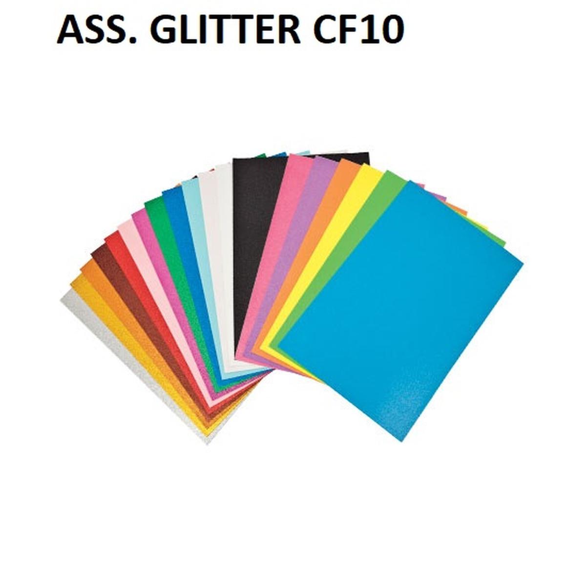 Fogli eva foam 2mm a4 glitter ass 10pz