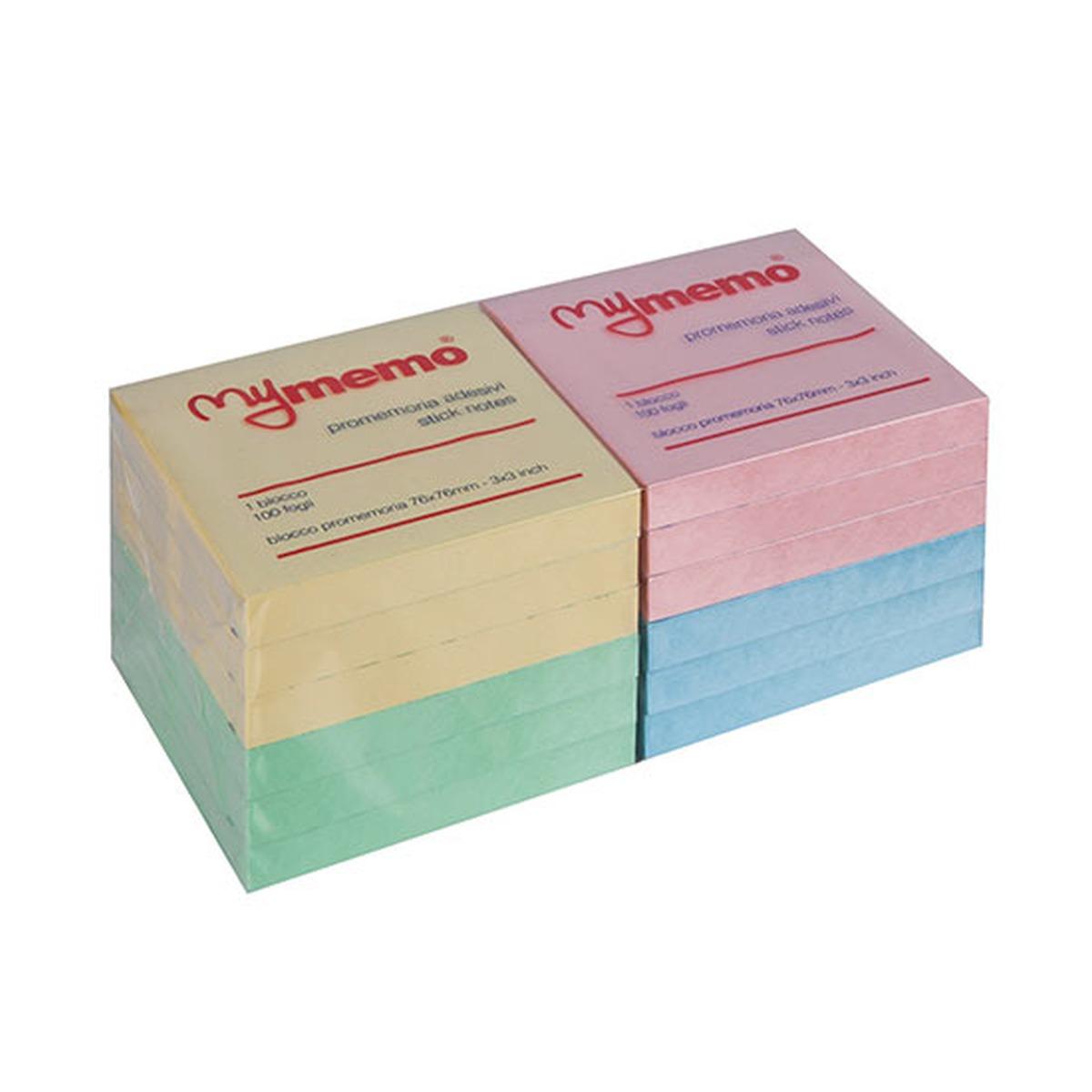 MY MEMO 76x76 ASS. PASTELLO CF12