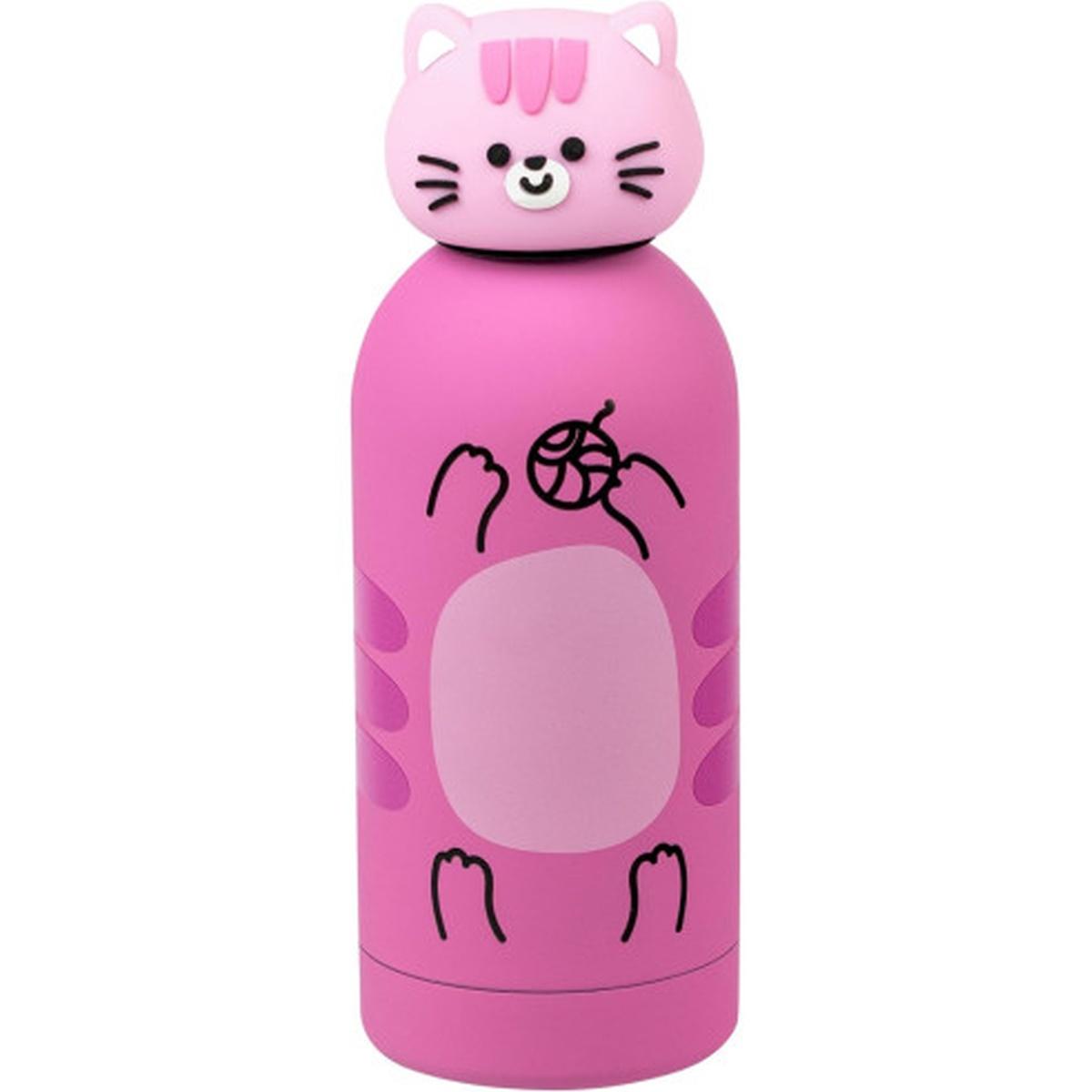 Borraccia con topper sagomato 350ml gatto