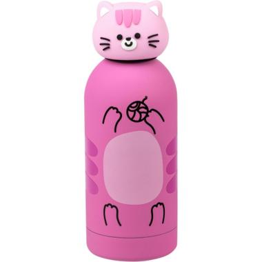 Borraccia con topper sagomato 350ml gatto