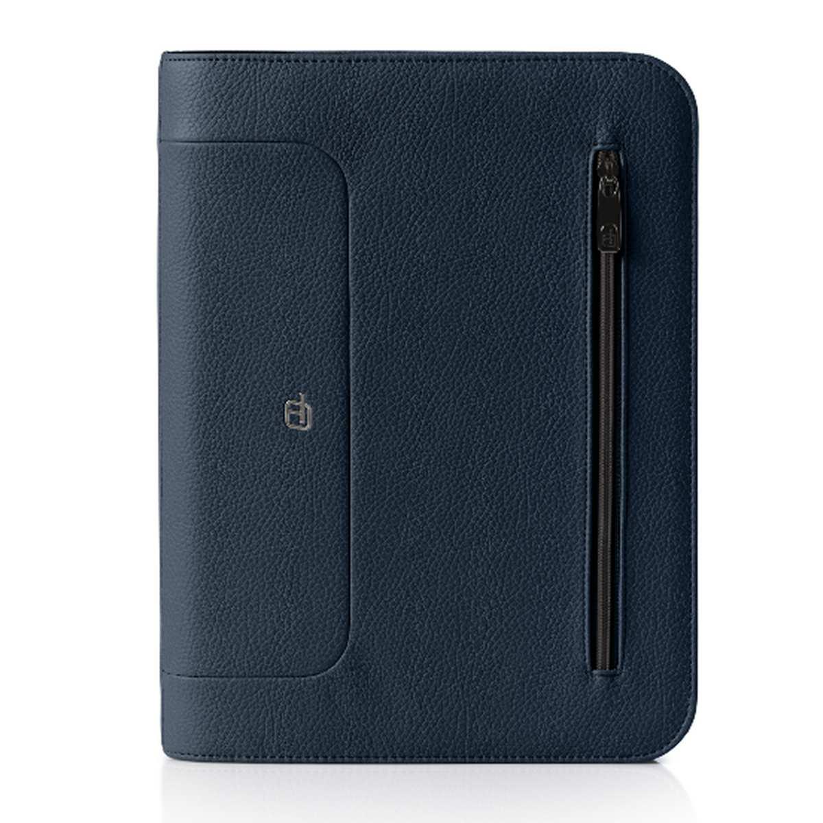 Portablocco a4 con zip gate trended in ecopelle blu