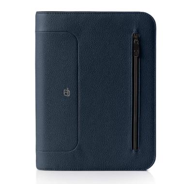 Portablocco a4 con zip gate trended in ecopelle blu