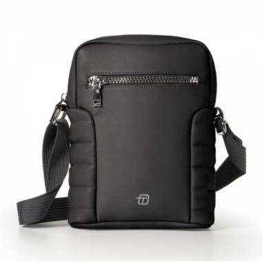 Tracolla city bag follow ma in similpelle nero
