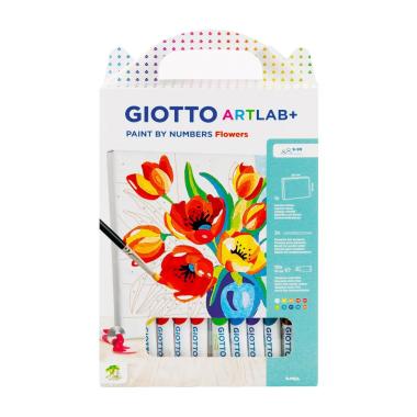 Giotto art lab paint by number flowers