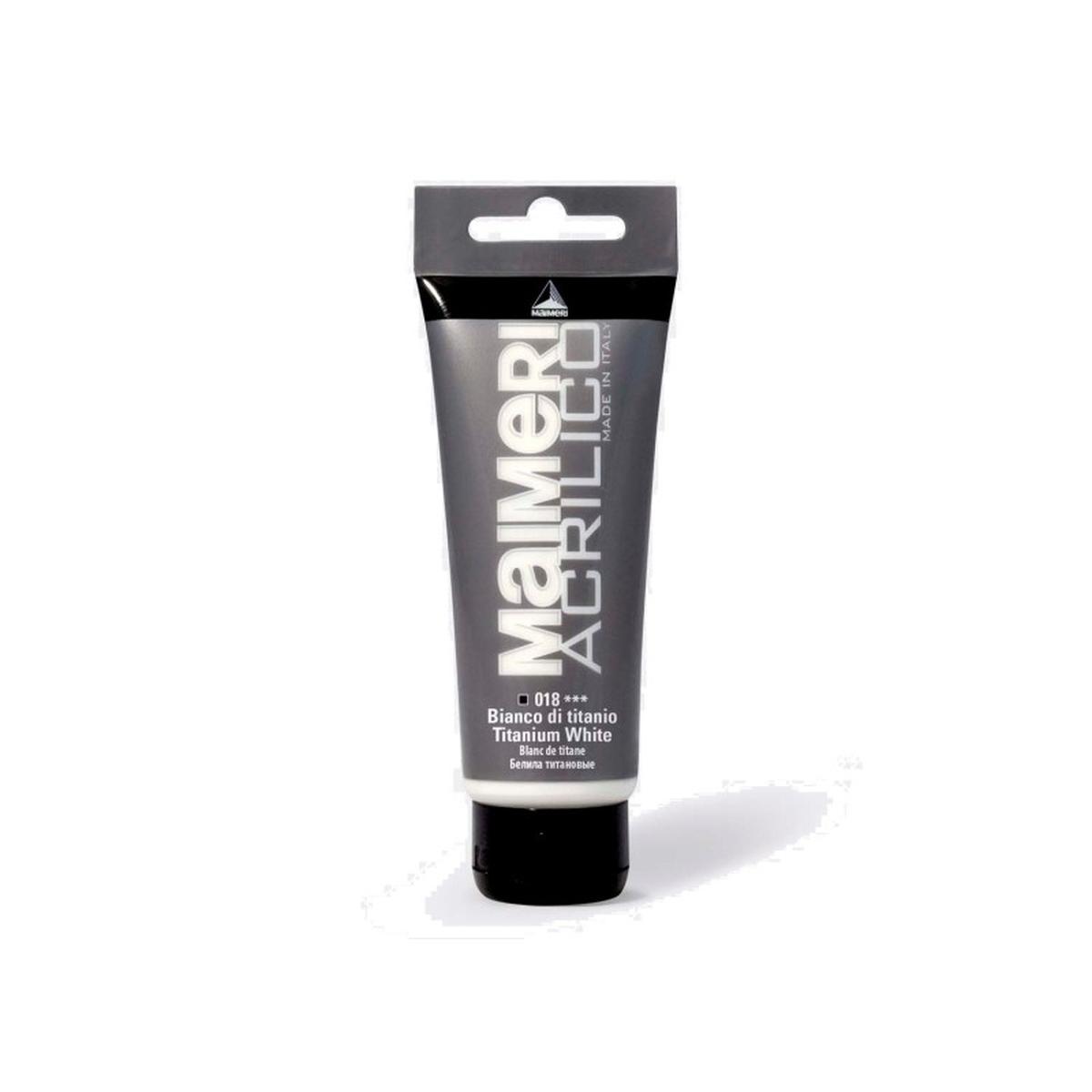 Tubo acrilico maiam bianco di titanio 75ml