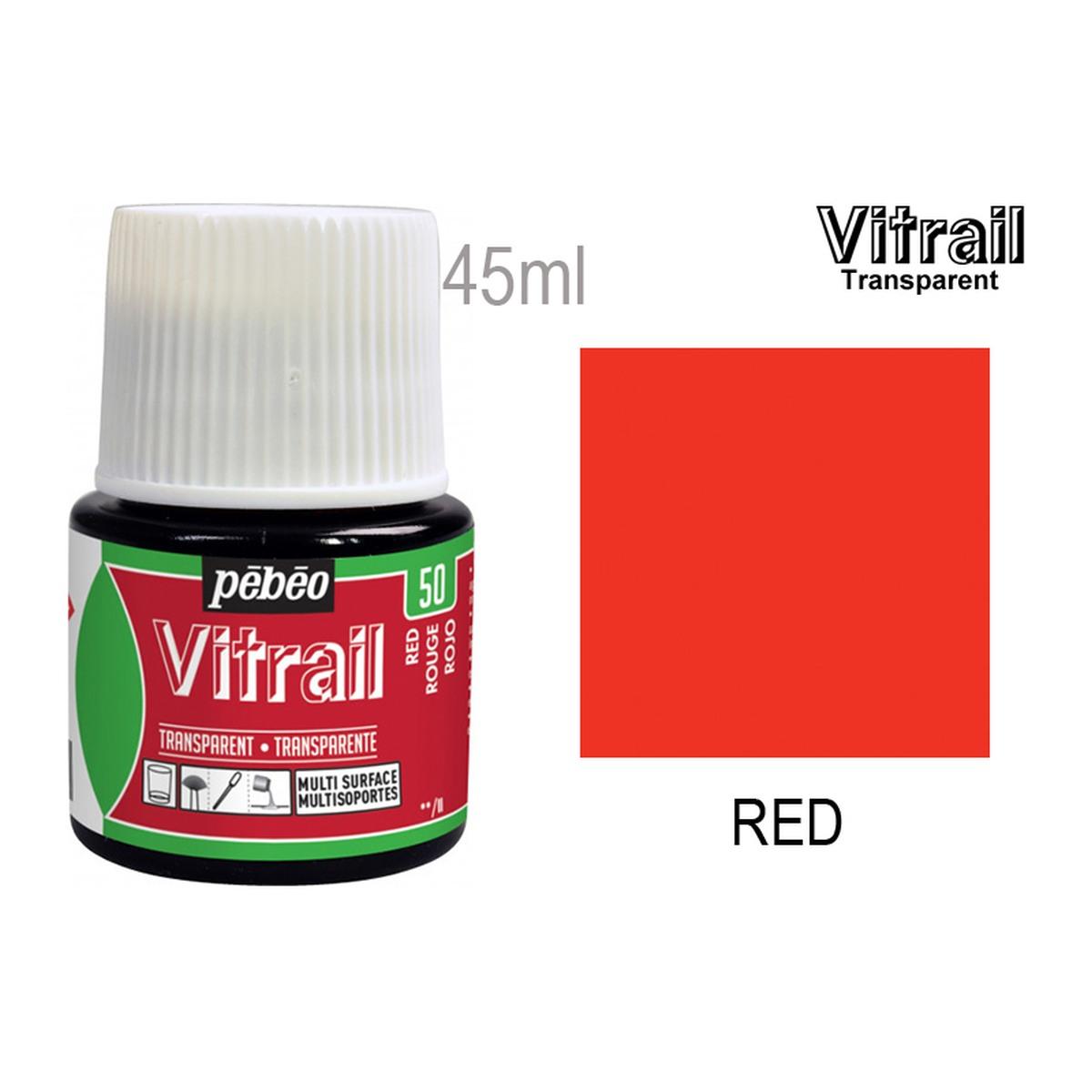 Colori per vetro vitrail 45ml rouge