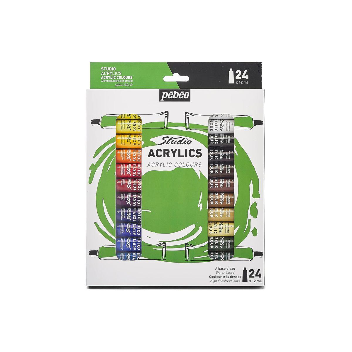Tempera acrilica 12ml etui 24 col