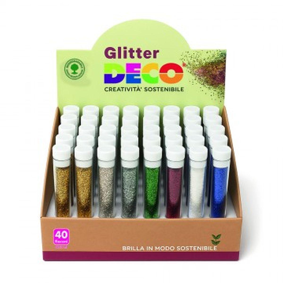 Glitter bio grana fine 10ml display 40 flaconi