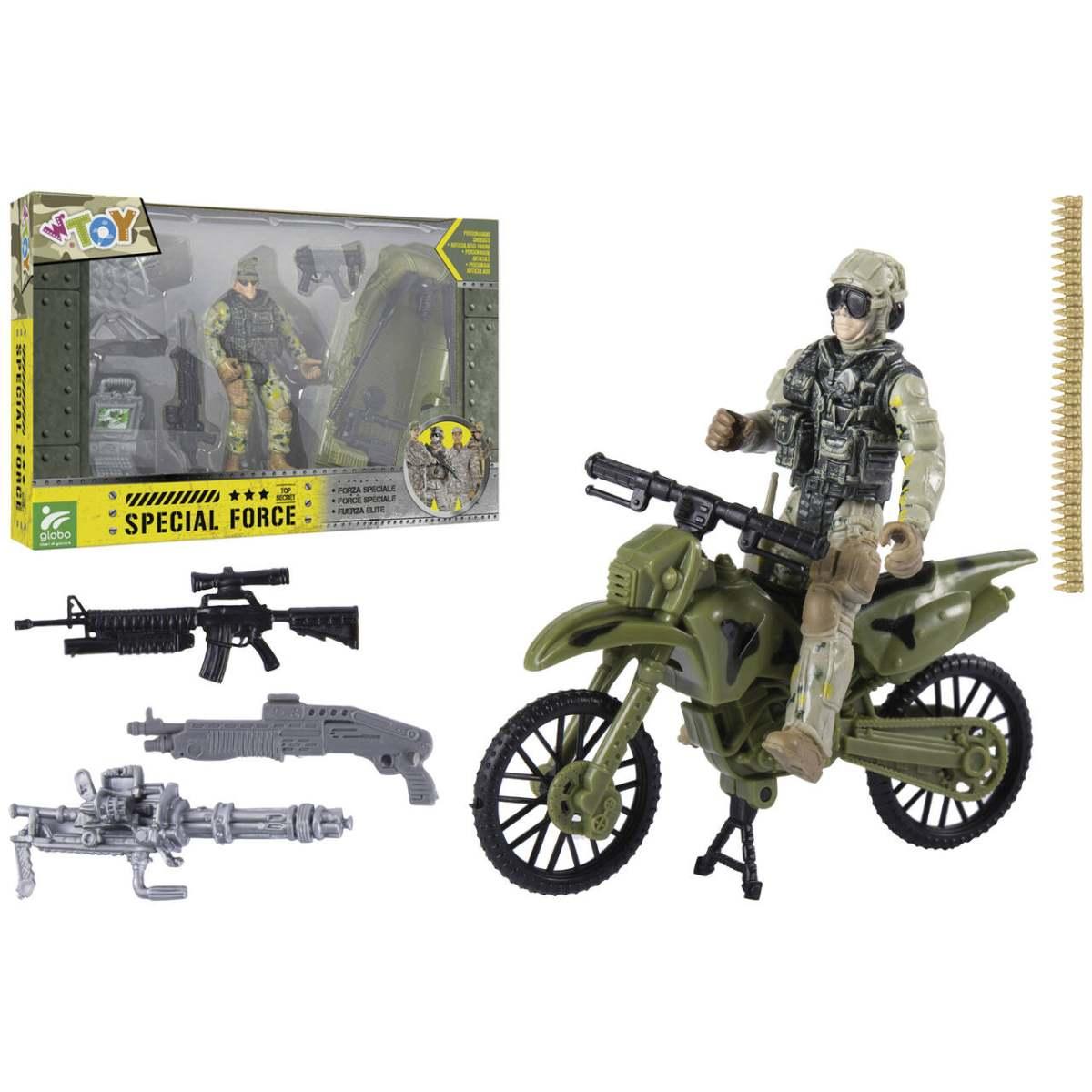 Playset personaggio militare c/veicolo c/acc 2 ass