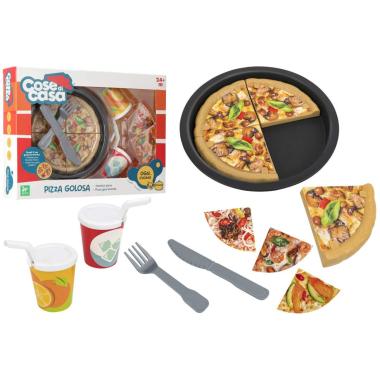 Set gioco pizza gourmet c/ posate/2 bibite